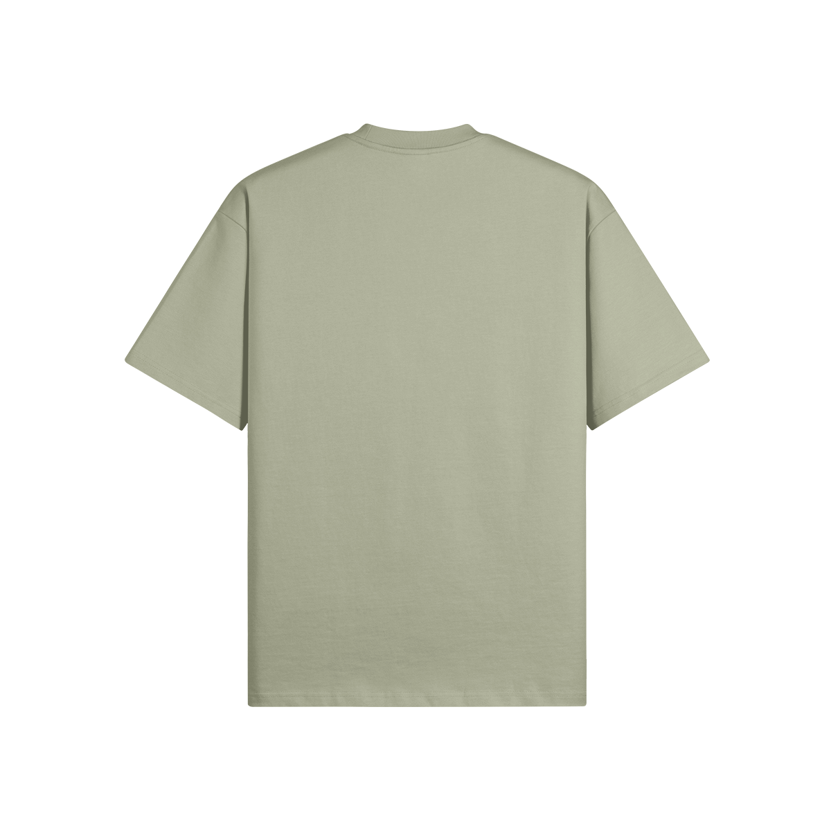 Artischocke Oversized Heavyweight T-Shirt aus 425 g/m² Baumwolle, Rückansicht.