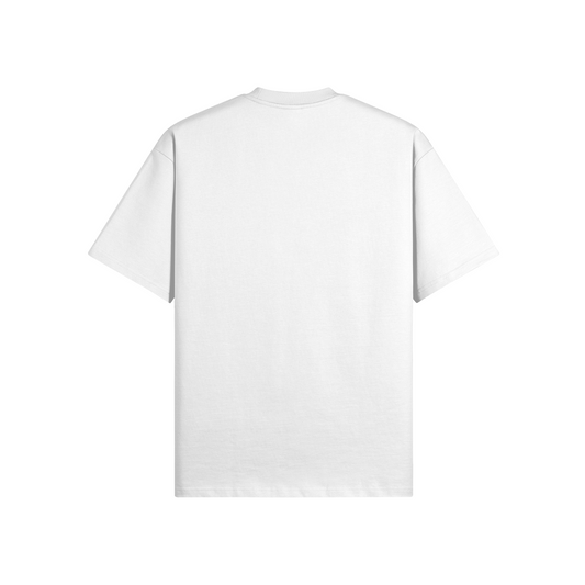 Weißes Oversized Heavyweight T-Shirt aus 425 g/m² Baumwolle, Rückansicht